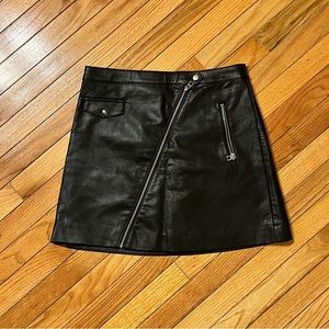 H&M Divided black faux leather mini skirt